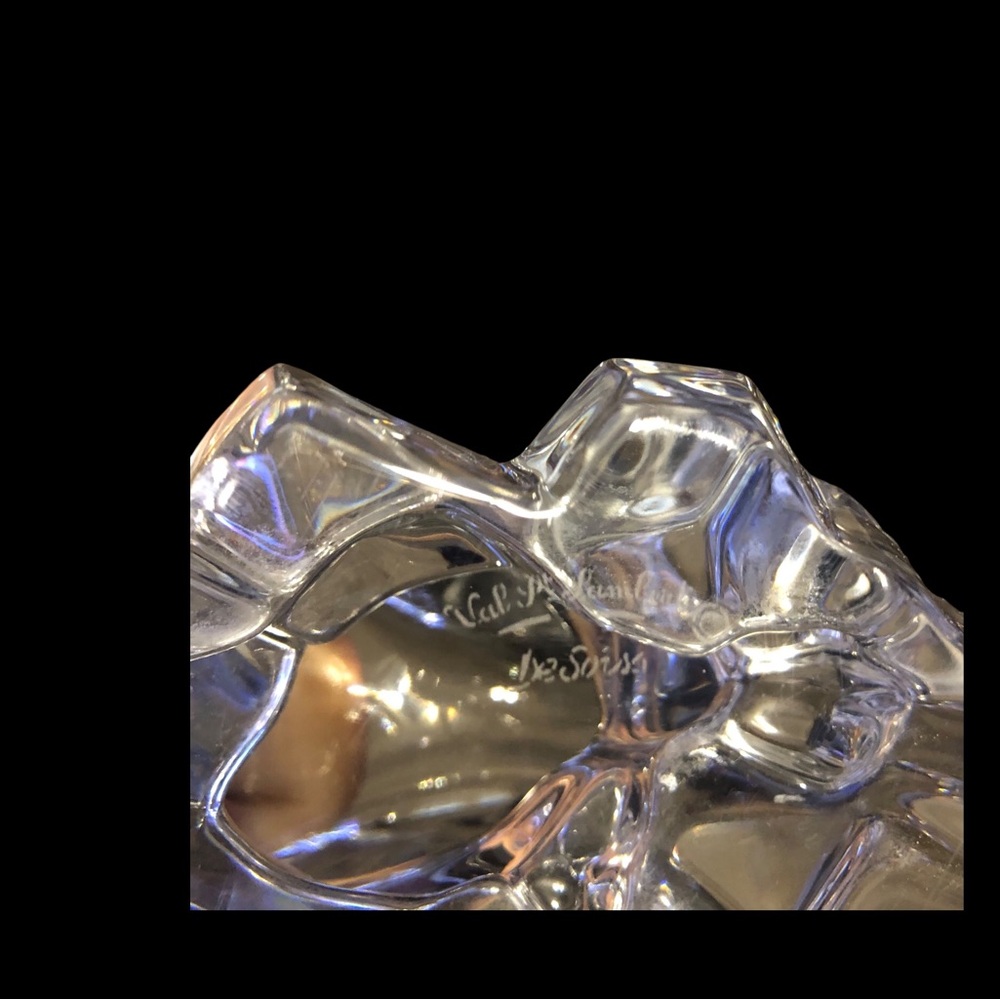 Vintage Val St.Lambert De Sorss Signed.Solid Lead Crystal Glass American Eagle. - Picture 6 of 7